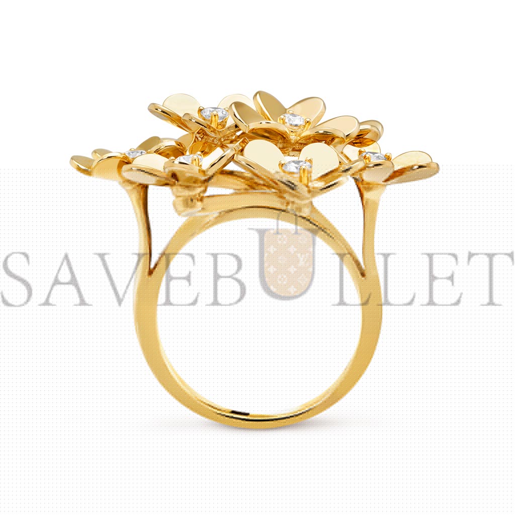 v*n cl*f arpels frivole ring, 8 flowers - yellow gold, Di*m*nd  vcarb67700